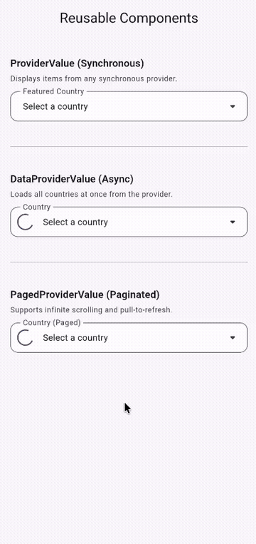 Paged CraftDropdown demo